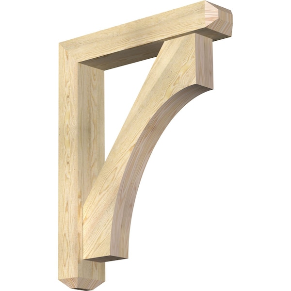 Ekena Millwork Westlake Craftsman Rough Sawn Bracket w/ Offset Brace, Douglas Fir, 6"W x 30"D x 38"H BKT0604X30X38WTL04RDF - main